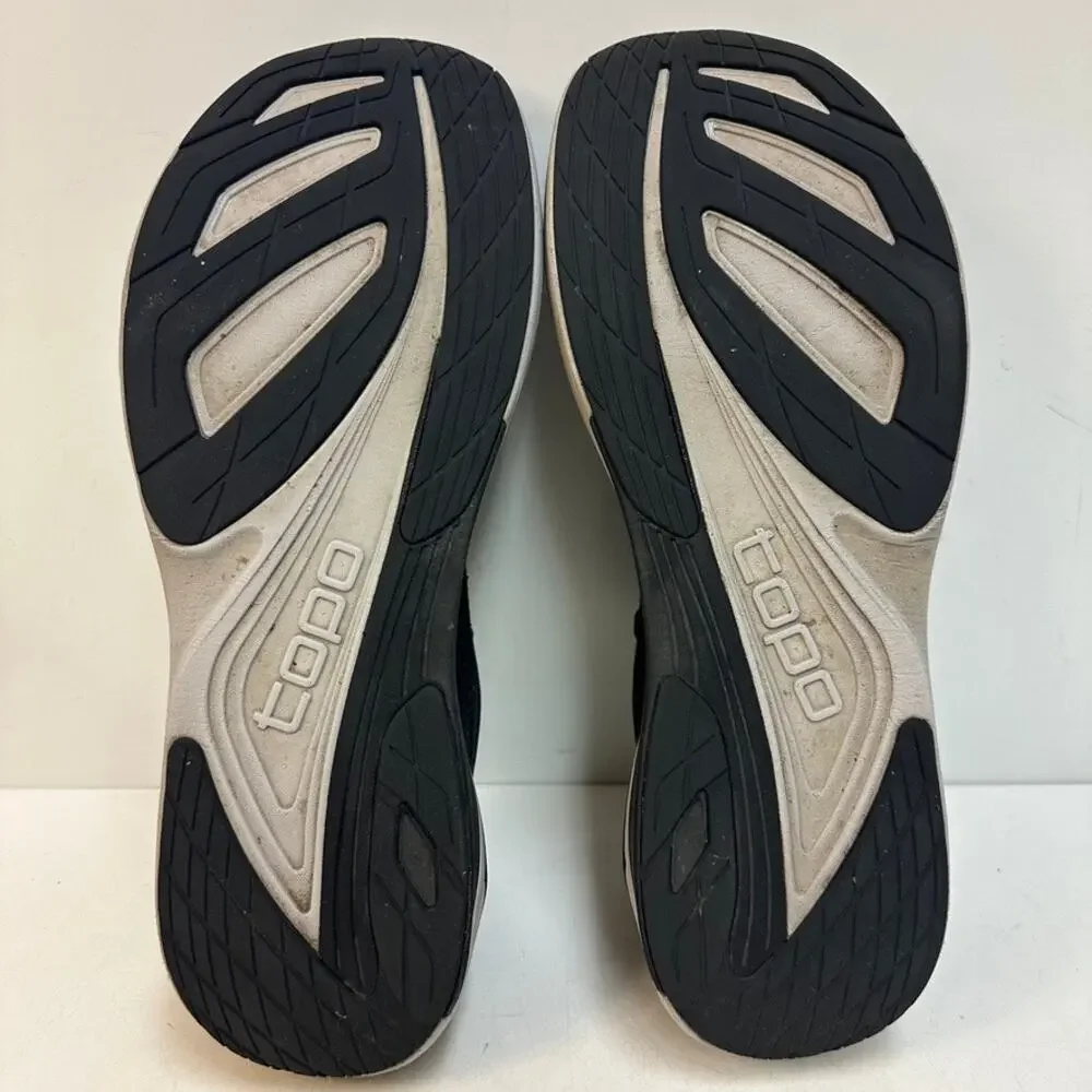 VERY GOOD Topo Men's Ultrafly 5 Running Walking Sneaker Black Charcoal Gray 12.5